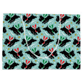 Schattigee Scottie Dog Fun Snow Retro Patroon Mint Groot Cadeauzakje (Achterkant)