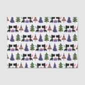Schattigee Scottie Dogs en Christmas Trees Pattern Tissuepapier (Voorkant)