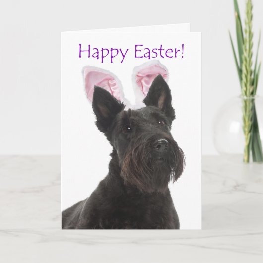 Schattigee Scottie Easter Kaart (Voorkant)