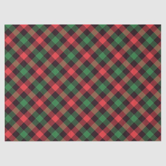 Schattigee Scottie Kleurrijke Plaid Tissuepapier (Voorkant)