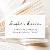 Schattigee Script Display Shower Informatiekaartje