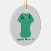 Schattigee Scrubs Nurse Keramisch Ornament (Rechts)