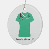 Schattigee Scrubs Nurse Keramisch Ornament (Links)