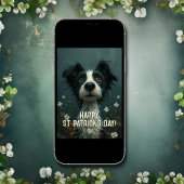 Schattigee Scruffy Dog en Shamrocks St Patrick's D Kaart