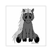 Schattigee Scruffy Eenhoorn Wood Art Rubber Stamp Rubberstempel (Afrduk)