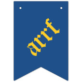 Schattigee Scruffy Pirate Puppy Verjaardagsbunting Vlaggetjes (Eerste vlag)