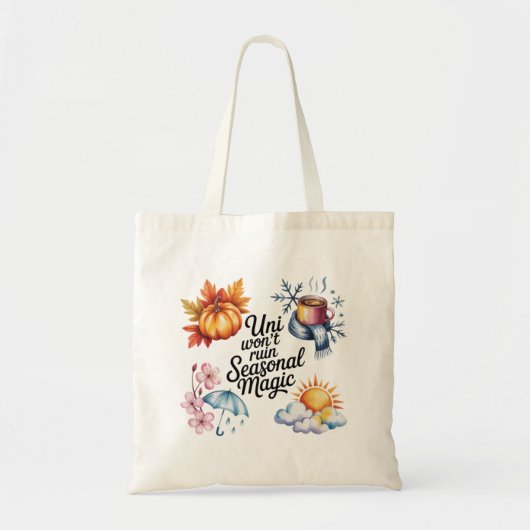 Schattigee Seizoensgebonden Magic College Canvas t Tote Bag (Voorkant)