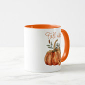 Schattigee seizoensgebonden pompoen Waterverf Herf Mok (Voorkant rechts)