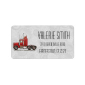 Schattigee semi-cabine etiket (Voorkant)