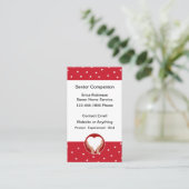 Schattigee Senior Home Companion Visitekaartjes (Staand voorkant)