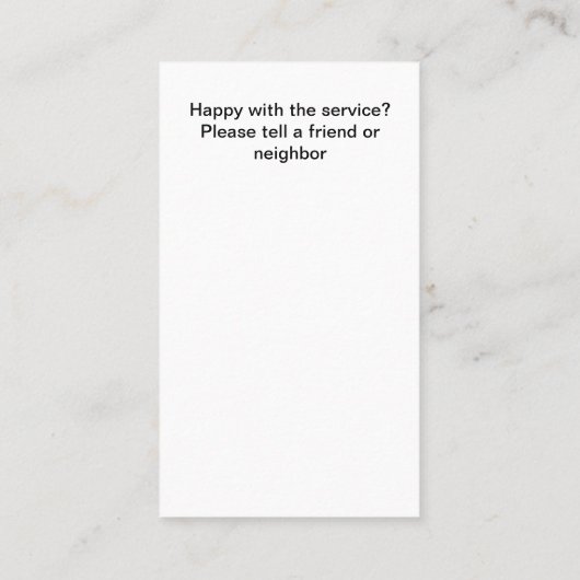 Schattigee Senior Home Companion Visitekaartjes (Achterkant)