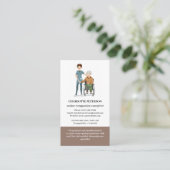 Schattigee senior metgezel of bejaarde verzorger visitekaartje (Staand voorkant)