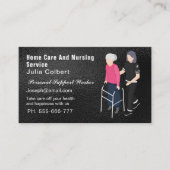 Schattigee senior metgezel of bejaarde verzorger visitekaartje