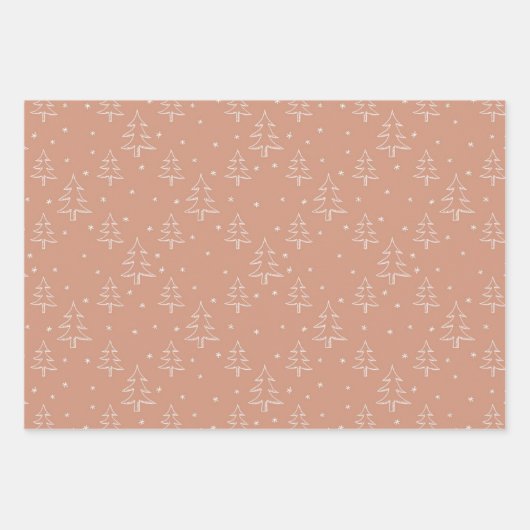 Schattigee set moderne kerstinpakken inpakpapier vel (Voorkant 2)