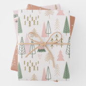 Schattigee set moderne kerstinpakken inpakpapier vel (In situ)