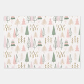 Schattigee set moderne kerstinpakken inpakpapier vel (Voorkant)