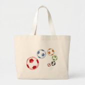 Schattigee set voetballen grote tote bag (Voorkant)