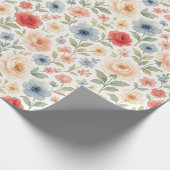 Schattigee Shabby Chic Franse Floral Art Pattern Cadeaupapier (Hoek)