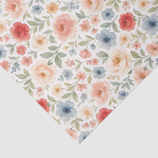Schattigee Shabby Chic Franse Floral Art Pattern Tissuepapier (Detail)