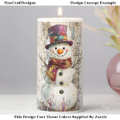 Schattigee Shabby Chic Snowmen Bourgogne AL6 Decou Tissuepapier
