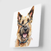 SCHATTIGEE SHAGGY BERGER PICARD DOG VIERKANTE KLOK (Hoek)