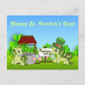 Schattigee Shamrock pony's Happy St. Patrick's Day Briefkaart (Voorkant)