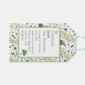 Schattigee Shamrocks Pattern St Patricks Dag TOT V Cadeaulabel (Voorkant (Horizontaal))
