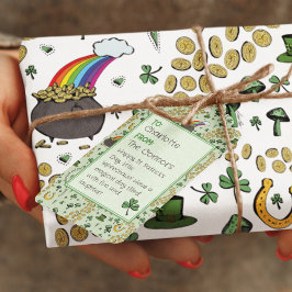 Schattigee Shamrocks Pattern St Patricks Dag TOT V Cadeaulabel