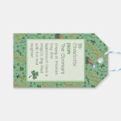 Schattigee Shamrocks Pattern St Patricks Dag TOT V Cadeaulabel (Voorkant (Horizontaal))