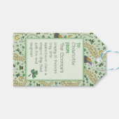 Schattigee Shamrocks Pattern St Patricks Dag TOT V Cadeaulabel (Voorkant (Horizontaal))