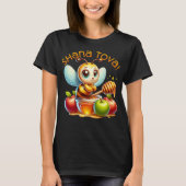 Schattigee Shana Tova Honey Bee met Appels T-shirt (Voorkant)