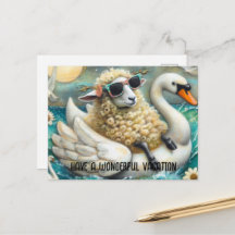 Schattigee Sheep Swan Floatie hebben een heerlijke