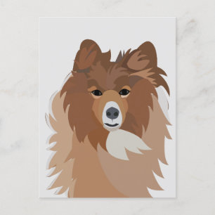 Schattigee Sheltie Dog Art Briefkaart