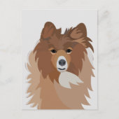 Schattigee Sheltie Dog Art Briefkaart (Voorkant)