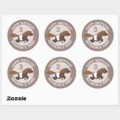 Schattigee Shetland pony gepersonaliseerde cartoon Ronde Sticker (Vel)