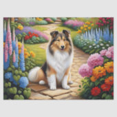 Schattigee Shetland Sheepdog Animal Decoupage Tissuepapier (Voorkant)