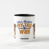 Schattigee Shetland Sheepdog Je maakt mijn staart  Mok (Midden)