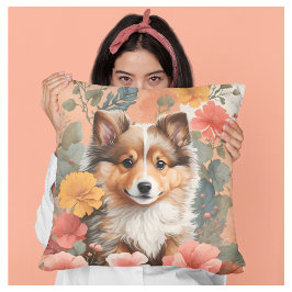 Schattigee Shetland Sheepdog Puppy Kussen