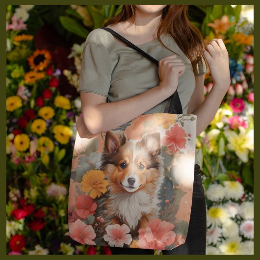 Schattigee Shetland Sheepdog Puppy Tote Bag