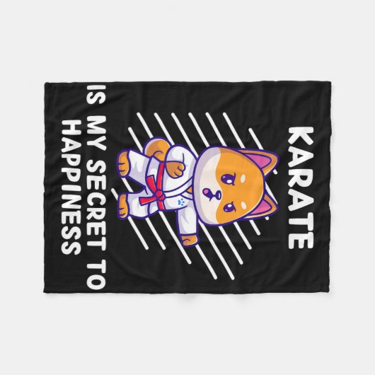 Schattigee Shi Inu Karate is mijn geheim voor Happ Fleece Deken (Voorkant (Horizontaal))