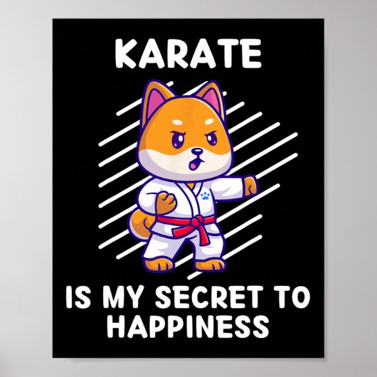 Schattigee Shi Inu Karate is mijn geheim voor Happ Poster (Voorkant)