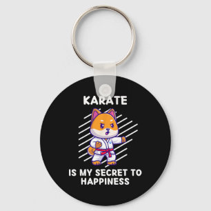 Schattigee Shi Inu Karate is mijn geheim voor Happ Sleutelhanger