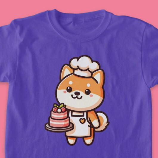 Schattigee Shiba Inu Dog Cake Baker T-shirt