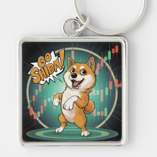 Schattigee Shiba Inu Dog Sleutelhanger (Voorkant)