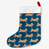 Schattigee Shiba Inu Dogs Pattern Kerstvakantie Kleine Kerstsok (Achterkant)