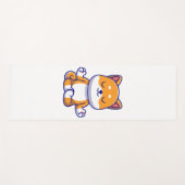 Schattigee shiba inu hond doen yoga meditatie cart yogamat (Voorkant (horizontaal))