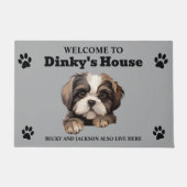 Schattigee Shih Tzu hondenfoto Deurmat (Voorkant)