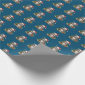 Schattigee Shih-tzu Hondenkerst Cadeaupapier (Hoek)