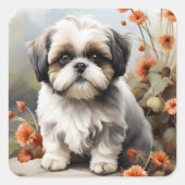 Schattigee Shih tzu puppy sticker (Voorkant)