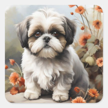 Schattigee Shih tzu puppy sticker